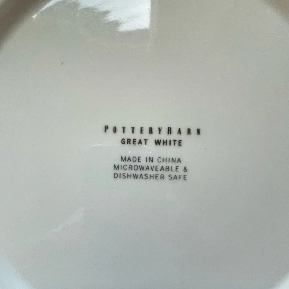 Pottery Barn white dinner